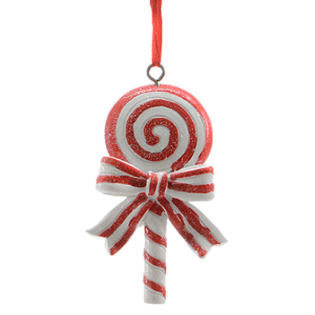 Pendente per albero di Natale a forma di caramella, da 5 cm, confezione 2 pezzi
