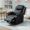 Poltrona Relax Elettrica e Alzapersona Reclinabile fino 160° con Telecomando, in Similpelle - Nero WE4713-092V90BKWE4