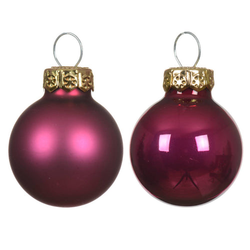 Palline in vetro per albero di natale rosso melograno decorazione natalizia