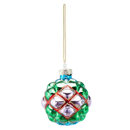 Palline per alberi di Natale in vetro, decorate con forme Ø 6 cm