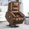 Poltrona Relax Alzapersona Reclinabile, Massaggiante e Riscaldata in Velluto, Marrone WS9713-160V90DRWS9