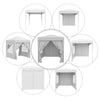Gazebo Pieghevole Pop-up Outsunny 2x2 m Impermeabile con 4 Pareti Rimovibili, Bianco, con Borsa da Trasporto