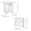 Tavolino Pranzo Tavolo Consolle in Legno Salvaspazio 2 3 persone Pieghevole Bianco TU2835-319TU2 , soggiorno salotto basso nero bianco marrone grigio design moderno sala moderno alto divano camera legno vetro rotondo cucina