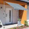 Tenda da Sole da Esterno 2x1.5m a Rullo con Manovella, Altezza e Angolazione Regolabile, Bianco e Verde ZA4840-182MX