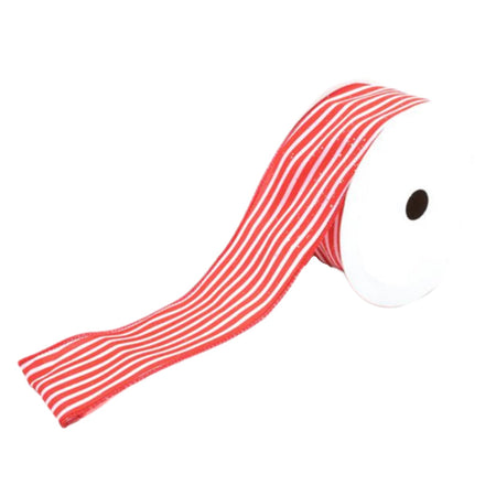 Nastro in tessuto decorativo, colore rosso e bianco, per confezioni regalo