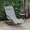 Sdraio a Dondolo Zero Gravity Ergonomica, in Metallo e Texteline, 63x160x88cm  84B-681CG