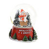 Sfera di cristallo natalizia con Babbo Natale decorazione in resina da 14 cm