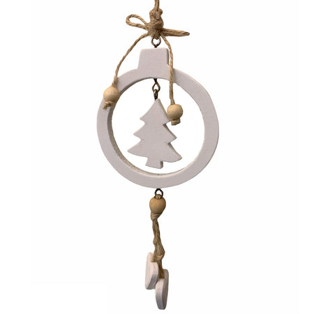 Pendaglio in legno h 20 cm, pallina per Albero di Natale addobbi natalizi
