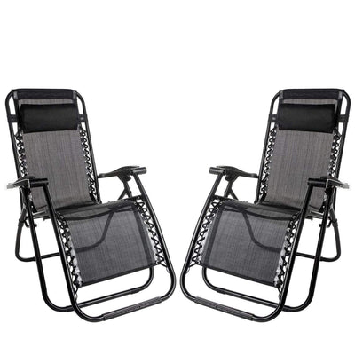 Sedia a sdraio Zero Gravity reclinabile, in acciaio, poltrona ideale per esterno e giardino
