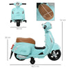 Moto Elettrica per Bambini con Licenza Ufficiale Vespa Batteria 6V, Fari e Clacson, per Bimbi da 18-36 mesi, Verde, 66.5x38x52cm MN7370-138GNMN7