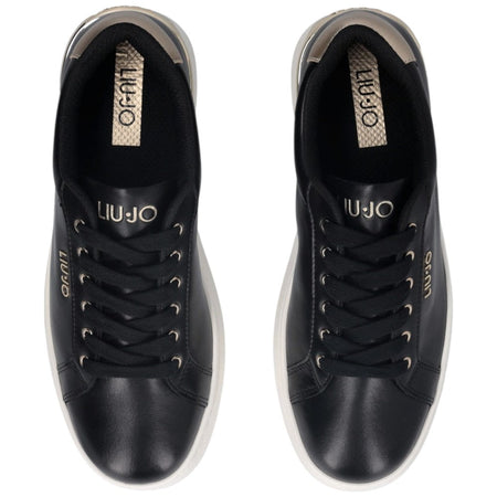 Liu Jo scarpe nere oro sneakers platform PRETTY