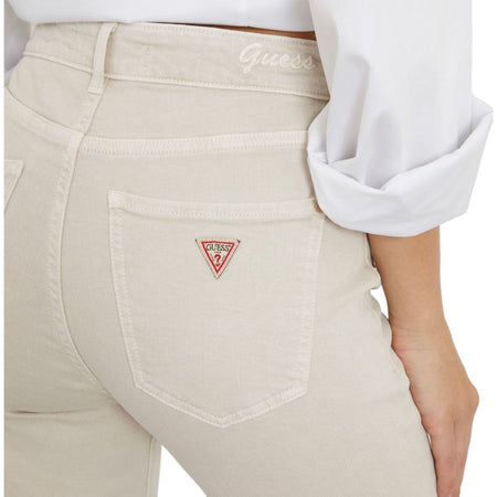 Guess pantaloni crema Sexy Flare W4RB38 WFY1A