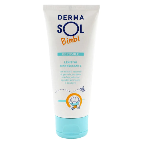 dermasol bimbi doposole lenitivo rinfrescante con estratti vegetali di geranio, verbena, ledum palustre sgraditi a insetti e zanzare 100ml