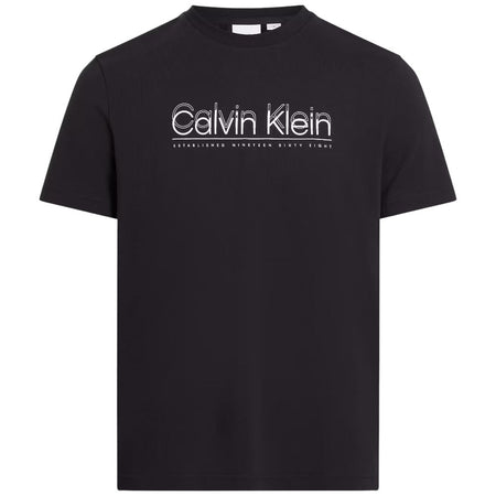 Calvin Klein T-shirt nera doppio logo K10K114149BEH T-shirt Calvin Klein