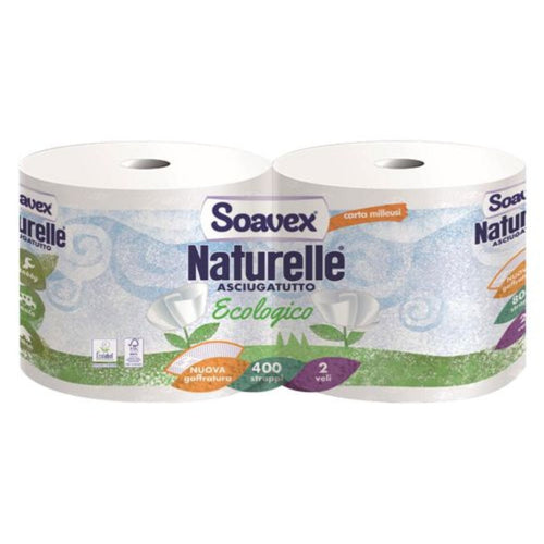 Bobina carta Rotolone asciugamani in pura cellulosa 400 strappi 0,44 kg