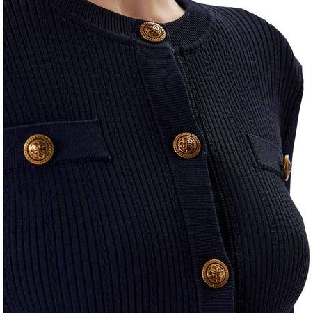 Guess cardigan blu maglia a costine EMMIE W5YR09Z0130G7V2