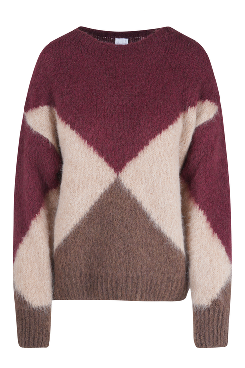 LA FEMME BLANCHE La Femme Blanche - Maglia - 461756 - Beige/Bordeaux da donna