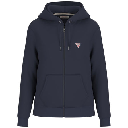Guess felpa blu zip cappuccio mini logo W4YQ03KC811A71W