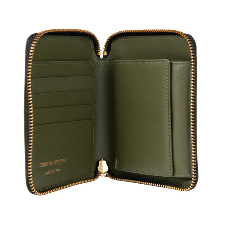 COMME DES GARCONS WALLET Brick Full Zip Around Wallet in Khaki da donna