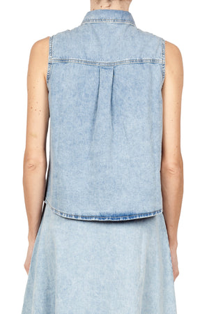 MO5CH1NO JEANS - MOSCHINO MO5CH1NO JEANS - Moschino - Camicia smanicata - 430107 - Denim da donna