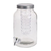 Caraffa in vetro dispenser per bevande con rubinetto ed infusore 4 Lt