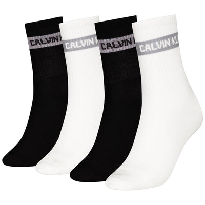 Calvin Klein donna pack 4 calze bianco nero 701235385001801