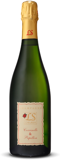 Champagne BRUT Cheurlin Bio 75cl Coccinelle & Papillon La quintessenza della natura 50% Pinot Nero - 50% Chardonnay