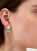 Orecchini Lucy con pietra celeste e oro