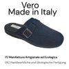 Le Valdostane, Fantastiche Pantofole Uomo Invernali da Casa, Calde e Imbottite, Ciabatte Inverno Antiscivolo con Pelo, Ciabatta da Camera Made in Italy, Fibbia Regolabile Comfort Unico