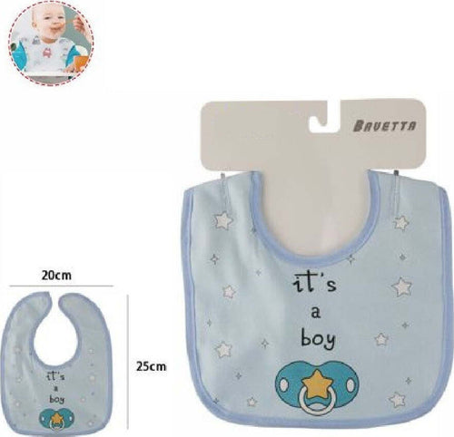 2pz Bavetto Bavaglino Neonato Pappa Allattamento Bambini It's A Boy Azzurra 68335 Prima infanzia/Allattamento e pappa/Bavaglini/Bavaglini Trade Shop italia - Napoli, Commerciovirtuoso.it