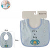2pz-Bavetto-Bavaglino-Neonato-Pappa-Allattamento-Bambini-It's-A-Boy-Azzurra-68335