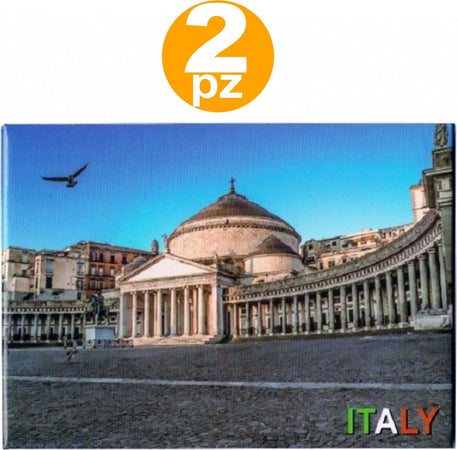 2pz Calamita Souvenir Piazza Plebiscito Napoli Monumenti Magnete Plastica Frigo Casa e cucina/Decorazioni per interni/Magneti Trade Shop italia - Napoli, Commerciovirtuoso.it