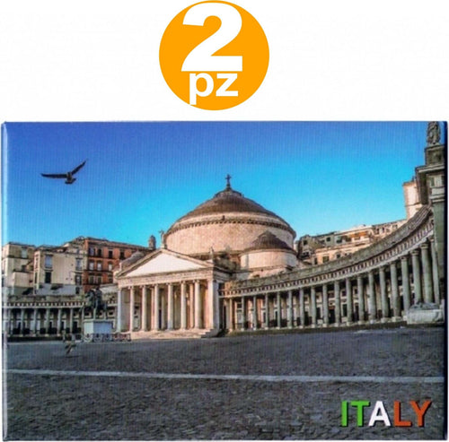 2pz Calamita Souvenir Piazza Plebiscito Napoli Monumenti Magnete Plastica Frigo Casa e cucina/Decorazioni per interni/Magneti Trade Shop italia - Napoli, Commerciovirtuoso.it