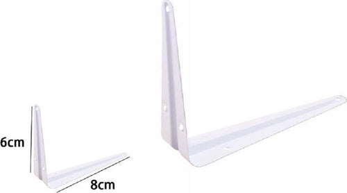 2pz Reggimensola Supporto Staffa Triangolare Mensola Metallo 6x8 Cm Bianca 07905 Fai da te/Ferramenta/Staffe e supporti per mensole Trade Shop italia - Napoli, Commerciovirtuoso.it