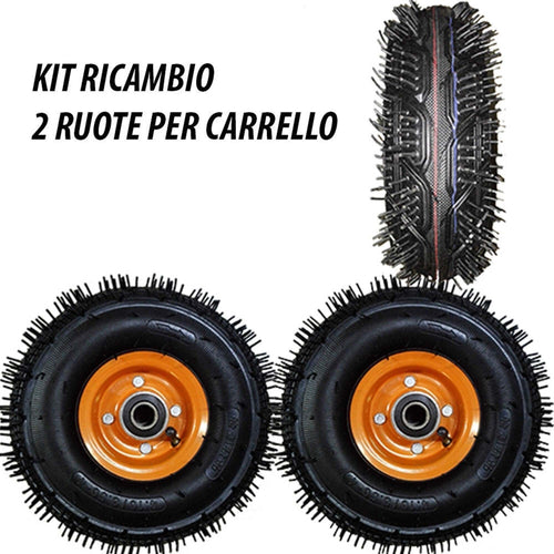 RUOTA RUOTE IN GOMMA UNIVERSALI 2X PER CARRELLO CON CUSCINETTO 4.10 / 3.50 Fai da te/Prodotti per la costruzione/Prodotti per il trasporto materiali/Rotelle industriali/Rotelle piatte Trade Shop italia - Napoli, Commerciovirtuoso.it