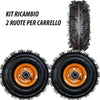 2pz-Ruota-Ruote-In-Gomma-Universali-2x-Per-Carrello-Con-Cuscinetto-4.10-/-3.50