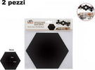 2pz Specchio Adesivo Esagonale Adesiva Murale Arredamento Casa 21x18cm 70877 Nero Casa, arredamento e bricolage > Decorazione della casa Trade Shop italia - Napoli, Commerciovirtuoso.it