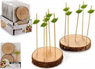 2pz Vassoio Tronco In Legno Con 10 Spiedini In Bambu Finger Food Antipasti Party Casa e cucina/Teglie da forno e accessori per pasticceria/Accessori e utensili per pasticceria/Porta torta Trade Shop italia - Napoli, Commerciovirtuoso.it