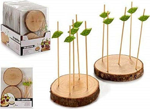 2pz Vassoio Tronco In Legno Con 10 Spiedini In Bambu Finger Food Antipasti Party Casa e cucina/Teglie da forno e accessori per pasticceria/Accessori e utensili per pasticceria/Porta torta Trade Shop italia - Napoli, Commerciovirtuoso.it
