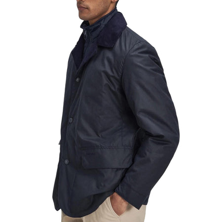 BARBOUR giacche impermeabili uomo barbour - craster wax jacket - blu da uomo
