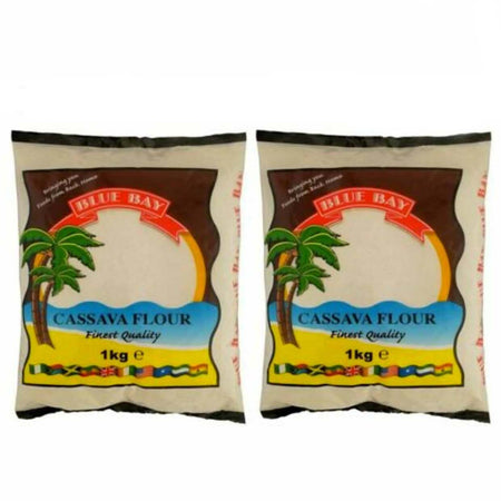 2x Blue Bay Cassava Flour Da 1 Kg Farina Di Manioca Fufu