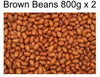 2x Brown Beans Fagioli Marroni 800 G X 2 Confezioni Fagioli Marroni Dolci Cibo Etnico Afro Latino Africa