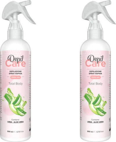 2x Depil Care - Lo Spray Depilatorio Uomo Donna Con Urea, Aloe Vera E Pantenolo Delicato E Senza Dolore 200ml Salute e cura della persona/Rasatura epilazione e rimozione peli/Trattamenti post rasatura o depilazione/Lozioni e fluidi Beauty Fashion Store - Palermo, Commerciovirtuoso.it