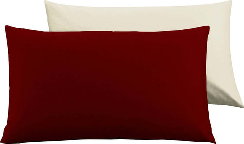 2x Federe in Cotone Naturale Rosso Bordeaux Cuscino Set Di 2 Federe Bicolor Bifaccia Doubleface Copricuscino Guanciale Letto 50x80 Cm Made in Italy Casa e cucina/Tessili per la casa/Biancheria da letto/Lenzuola e federe/Federe Novilunio - Sesto San Giovanni, Commerciovirtuoso.it