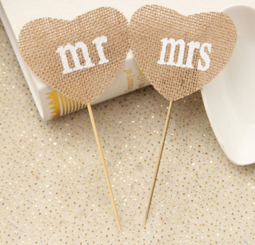2x Stuzzicadenti Mr Mrs Cuore Juta Cake Per Decorazioni Torte Matrimonio Wedding Casa, arredamento e bricolage > Prodotti per Feste Trade Shop italia - Napoli, Commerciovirtuoso.it