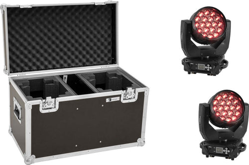 2x washlight con 19 intensi LED da 15 W (4in1) e zoom motorizzato incl. + Valigetta PRO Illuminazione/Lampadine/Fari da palco Zencoccostore - Formia, Commerciovirtuoso.it