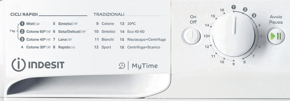 Indesit MTWC 71296 W IT Lavatrice Libera Installazione 7 Kg Bianca