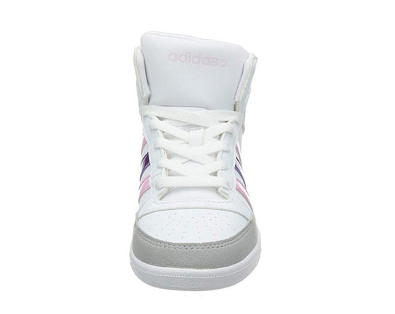 ADIDAS Basketball Ragazza art. VLNEO HOOPS MID W (F38384) in ecopelle White/Pink/Purple