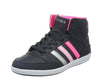 ADIDAS Basketball Ragazza art. VLNEO HOOPS MID W (F38383) in ecopelle Navy/Pink/Silver