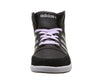 ADIDAS Tennis alte Donna art. HOOPS VL MID W (F97823) in ecopelle Black/Silver/Purple